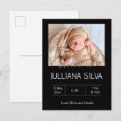 personalized baby Birth announcements ポストカード (正面/裏面)