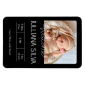 personalized baby Birth announcements  マグネット (横)