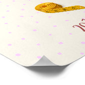 Personalized Baby Birth Poster – Woodland Fawn ポスター (角)