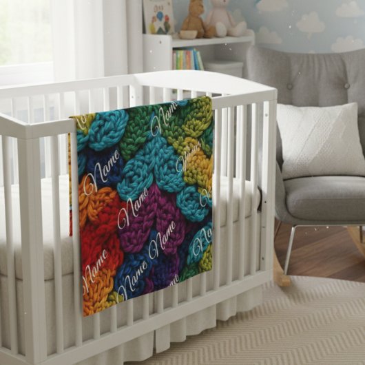Personalized Baby Blanket with Name フリースブランケット