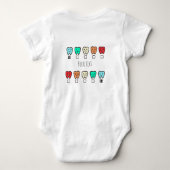Personalized- Baby Bodysuit - Custom-tooth design ベビーボディスーツ (裏面)