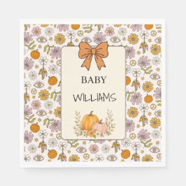 Personalized Baby Boho Pumpkin Party Napkin スタンダードランチョンナプキン