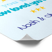 Personalized Baby Boy Triplets Wall ポスター (角)