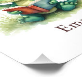 Personalized Baby Dragon Art Print Custom Nursery  フォトプリント (角)