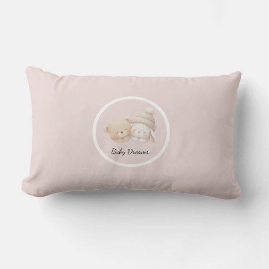 Personalized Baby Dreams Burp Cloth – Cute Bear &  ランバークッション (正面)
