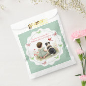 Personalized Baby Girl and her Puppy Baby Shower  フェイバーバッグ (封をした状態)