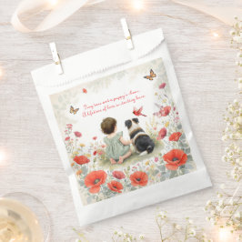 Personalized Baby Girl and her Puppy Baby Shower  フェイバーバッグ