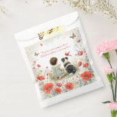 Personalized Baby Girl and her Puppy Baby Shower  フェイバーバッグ (封をした状態)