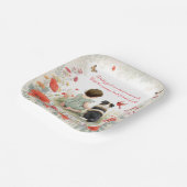 Personalized Baby Girl and her Puppy Baby Shower  ペーパープレート (傾斜あり)