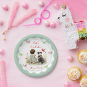Personalized Baby Girl and her Puppy Baby Shower  ペーパープレート (パーティー)