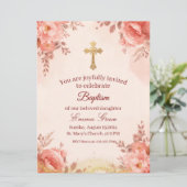 Personalized Baby Girl Baptism Invitation 招待状 (スタンド正面)