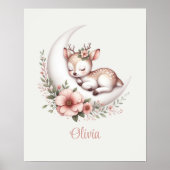 Personalized Baby Girl Deer  ポスター (正面)