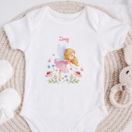 Personalized Baby Girl Fairy Bodysuit ベビーボディスーツ
