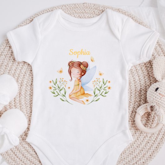 Personalized Baby Girl Fairy Bodysuit  ベビーボディスーツ