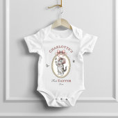 Personalized Baby Girl First Easter ベビーボディスーツ