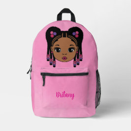 Personalized Baby Girl Pink Printed Backpack プリントバックパック