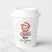 Personalized Baby Girl’s First Christmas Cups – Ed 紙コップ (正面)