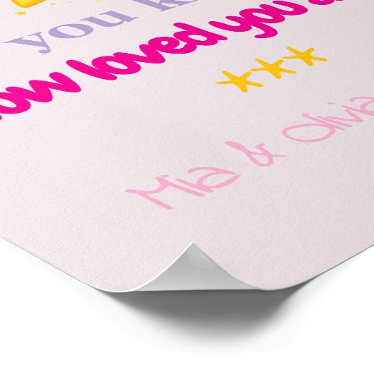 Personalized Baby Girl Triplets Wall ポスター (角)