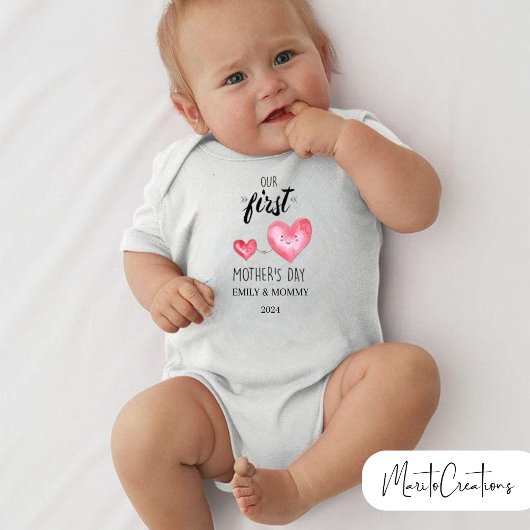 Personalized baby jumpsuit first mother's day ベビーボディスーツ