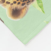 Personalized Baby Leopard Jungle Fleece Blanket フリースブランケット (角)