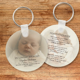 Personalized Baby Memorial Photo & Custom Text キーホルダー
