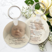 Personalized Baby Memorial Photo & Custom Text キーホルダー