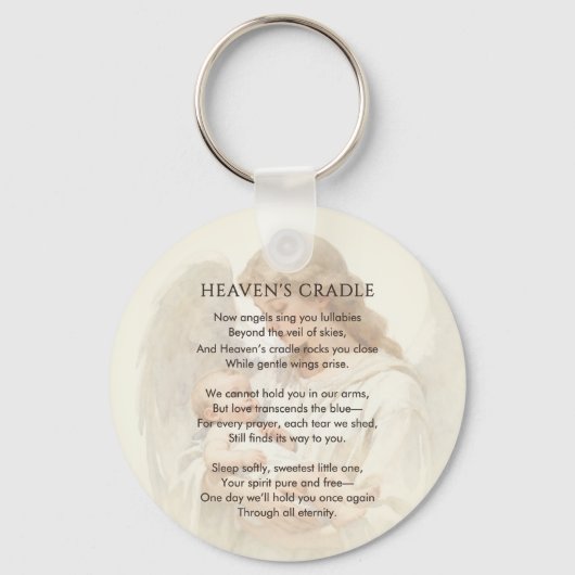 Personalized Baby Memorial Photo & Custom Text キーホルダー (裏面)