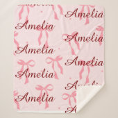 Personalized Baby Name Blanket – Custom Gift シェルパブランケット (正面)
