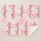 Personalized Baby Name Blanket – Custom Gift シェルパブランケット (正面(横))