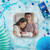 Personalized Baby Newborn Party Custom photo name ペーパープレート (パーティー)