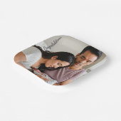 Personalized Baby Newborn Party Custom photo name ペーパープレート (傾斜あり)