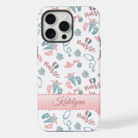 Personalized Baby Nurse Phone Case iPhoneケース (裏面)