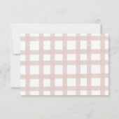 Personalized Baby Nursery Pink Border Notecard サンキューカード (裏面)