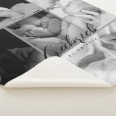 Personalized Baby Photo Blanket Collage シェルパブランケット (3/4)