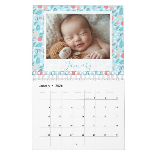 Personalized Baby Photo Calendar – Keepsake Gift カレンダー (1月 2026)