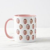 Personalized Baby Photo Coffee Mug, 3 Faces マグカップ (左)
