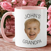 Personalized Baby Photo Grandpa Mug マグカップ