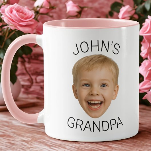 Personalized Baby Photo Grandpa Mug マグカップ