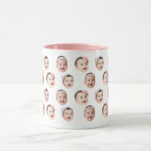 Personalized Baby Photo Mug with 3 Face Images マグカップ (中央)