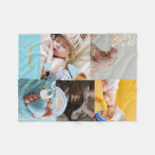 Personalized Baby Photo & Name Fleece Blanket フリースブランケット (正面(横))