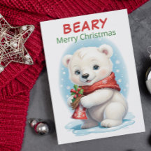 Personalized Baby Polar Bear Christmas