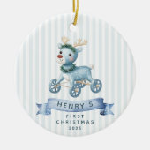 Personalized Baby’s First Christmas セラミックオーナメント (正面)