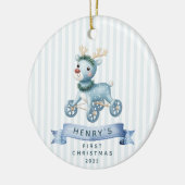 Personalized Baby’s First Christmas セラミックオーナメント (左)
