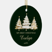 Personalized Baby’s First Christmas セラミックオーナメント (右)