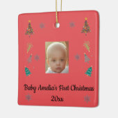 Personalized Baby’s First Christmas Ornament セラミックオーナメント (左)