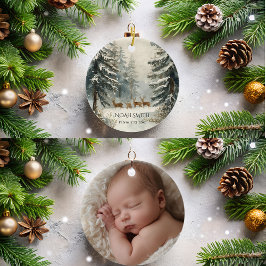 Personalized Baby’s First Christmas Ornament セラミックオーナメント