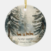 Personalized Baby’s First Christmas Ornament セラミックオーナメント (正面)