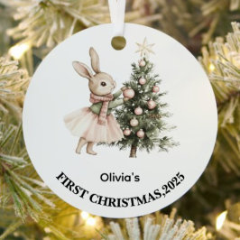 Personalized Baby’s First Christmas Ornament 2025 メタルオーナメント