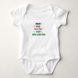 Personalized Baby’s First New Year – Cute Design ベビーボディスーツ