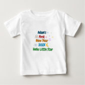 Personalized Baby’s First New Year – Cute Design ベビーTシャツ (正面)